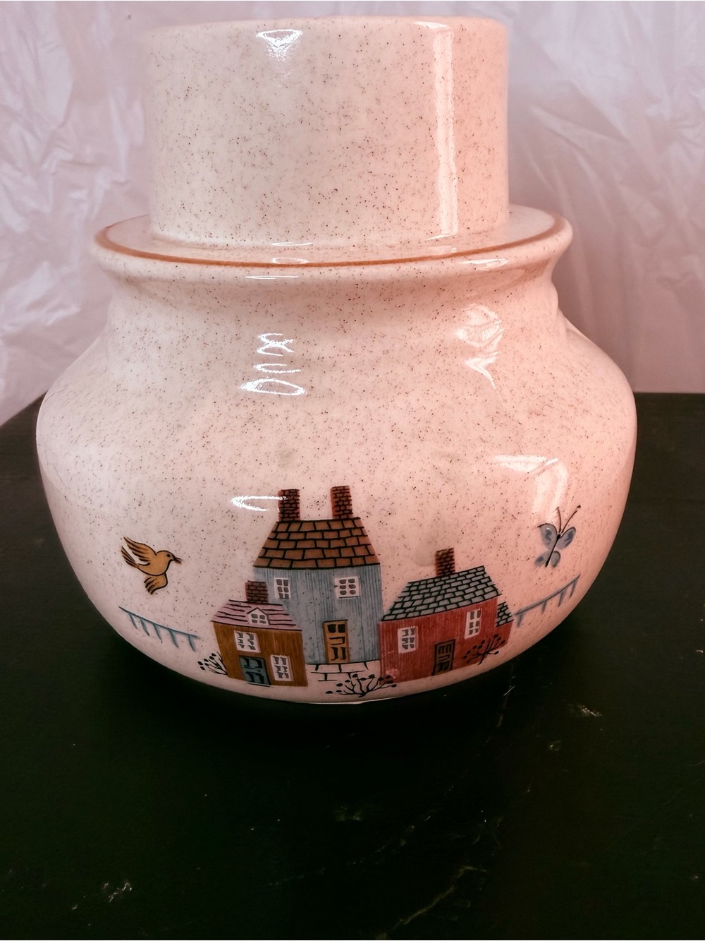 International China Company Stoneware “Heartland” Candleholder